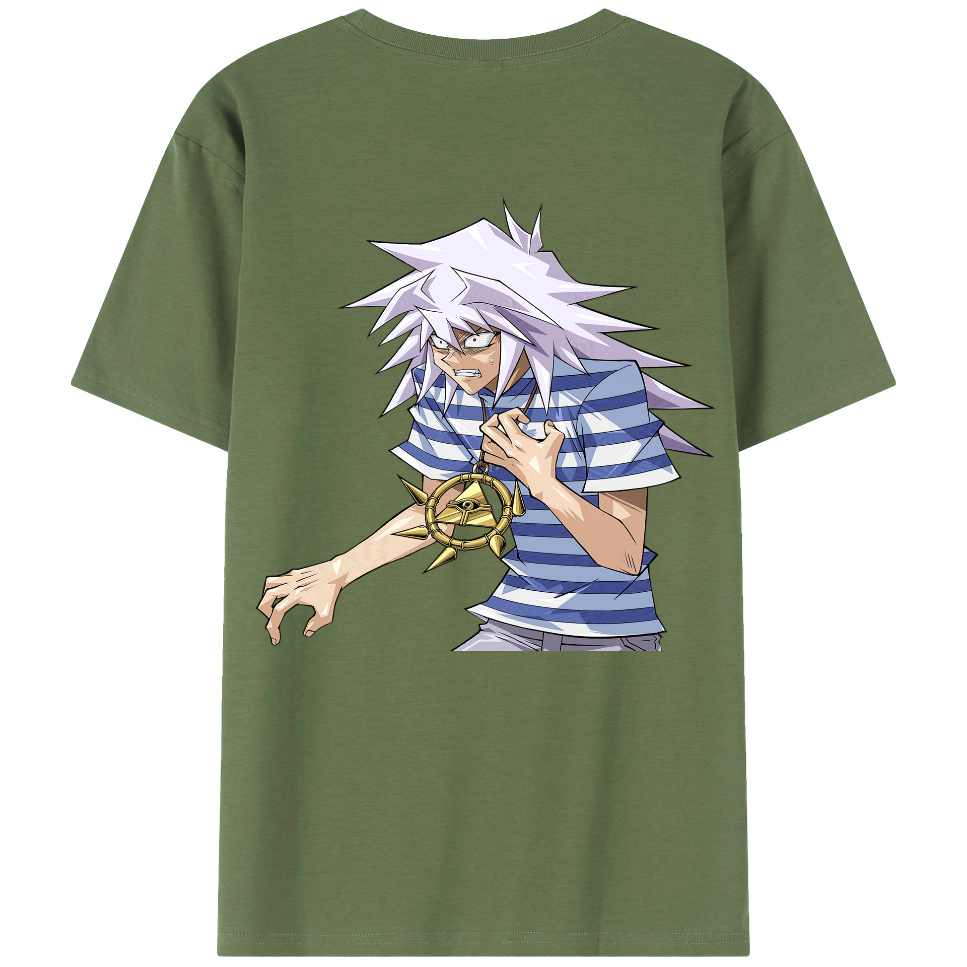 （画像用） 遊☆戯☆王 Yu-Gi-Oh! 綿100％ メンズ半袖Tシャツ（バックプリント） 通気性